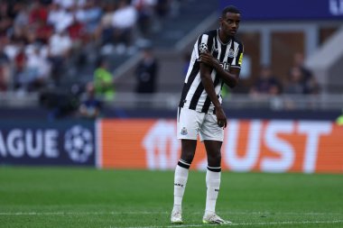 Milano, Itayl. 19 Eylül 2023. Uefa Şampiyonlar Ligi karşılaşmasında Newcastle United Fc 'ten Alexander Isak, Ac Milan ve Newcastle United Fc arasında oynanan karşılaşmada.