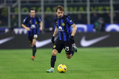 4 Şubat 2024. Milan (İtalya) .Nicolo Barella Fc Internazionale ve Juventus Fc arasında oynanan Serie A karşılaşmasında.