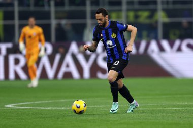 4 Şubat 2024. Serie A maçında Fc Internazionale ile Juventus Fc arasında oynanan karşılaşmada Milan (İtalya) .Hakan Calhanoğlu.