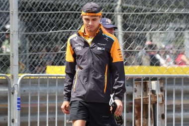 Monako - 26 Mayıs 2024 - Monako Formula 1 Grand Prix sırasında McLaren 'lı Lando Norris - 