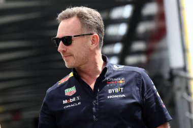Monako - 26 Mayıs 2024 - Christian Horner, Monako Formula 1 Grand Prix sırasında Red Bull Racing 'in takım başkanı - 