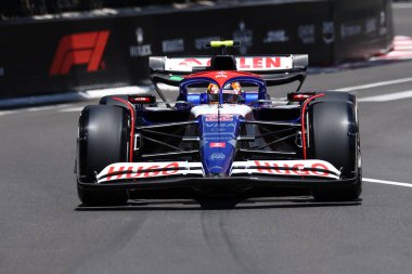 Monaco - 26 May 2024 - Yuki Tsunoda of Racing Bulls  during Formula 1 Grand Prix of Monaco -  clipart