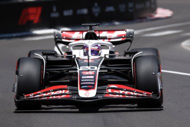 Monaco - 26 May 2024 - Kevin Magnussen of Haas F1 Team  during Formula 1 Grand Prix of Monaco -  clipart