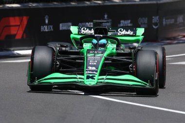 Monako - 26 Mayıs 2024 - Monako Formula 1 Grand Prix sırasında Kazık Tekmeleme Sauber Valtteri Bottas - 