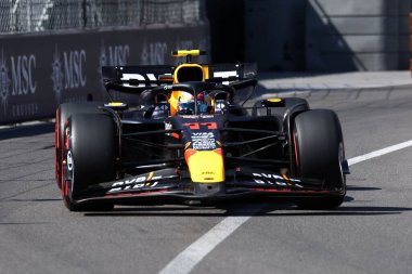 Monako - 26 Mayıs 2024 - Monako Formula 1 Grand Prix 'sinde Kızıl Boğa Yarışından Sergio Perez - 