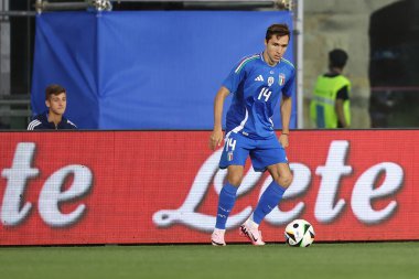 Bolonya, İtalya. 4 Haziran 2024 - İtalya-Türkiye Dostluk Karşılaşması - İtalyan Federico Chiesa .