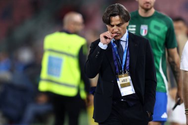 Bolonya, İtalya. 4 Haziran 2024 - Dostça Karşılaşma İtalya-Türkiye - Vincenzo Montella, Türkiye teknik direktörü .