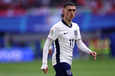 Düsseldorf, Almanya. 6 Temmuz 2024 İngiltere ve İsviçre Uefa Euro 2024 sırasında Phil Foden