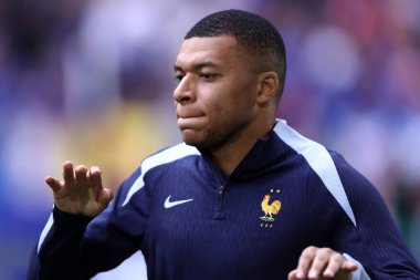 Düsseldorf, Almanya, 1 Temmuz 2024. Fransa ve Belçika Euro 2024 boyunca Kylian Mbappe.