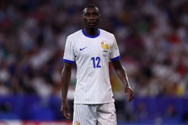 Münih, Almanya. 9 Temmuz 2024. İspanya ile Fransa arasında oynanan Uefa Euro 2024 karşılaşmasında Fransız Randal Kolo Muani .