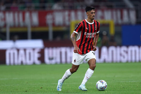 Tijjani Reijnders of Ac Milan in action during the  Serie A match beetween Ac Milan and Torino Fc at Stadio Giuseppe Meazza on August 17, 2024 in Milano, Italy .