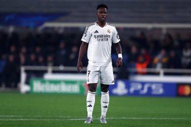 Bergamo (İtalya). 10 / 12 / 2024 - Uefa Şampiyonlar Ligi - Atalanta Bc-Real Madrid Cf - Vinicius Junior - Real Madrid Cf