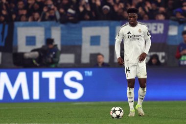 Bergamo (İtalya). 10 / 12 / 2024 - Uefa Şampiyonlar Ligi - Atalanta Bc-Real Madrid Cf - Aurelien Tchouameni - Real Madrid Cf