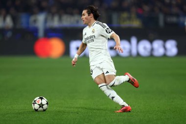 Bergamo (İtalya). 10 / 12 / 2024 - Uefa Şampiyonlar Ligi - Atalanta Bc-Real Madrid Cf - Fran Garcia - Real Madrid Cf