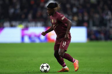 Torino, İtalya. 11 Aralık 2024. Uefa Şampiyonlar Ligi. Juventus Fc Manchester City FC 'ye karşı. Manchester City FC 'den Jeremy Doku.