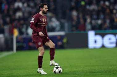 Torino, İtalya. 11 Aralık 2024. Uefa Şampiyonlar Ligi. Juventus Fc Manchester City FC 'ye karşı. - Manchester City FC 'den Bernardo Silva
