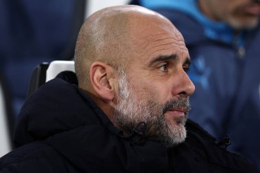 Torino, İtalya. 11 Aralık 2024. Uefa Şampiyonlar Ligi. Juventus Fc Manchester City FC 'ye karşı. - Josep Guardiola, Manchester City 'nin koçu.