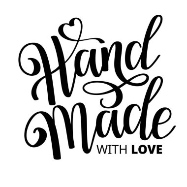 El yapımı aşk siyah harf dizaynı. El yapımı el yapımı kaligrafi afişi. Vektör illüstrasyonu.