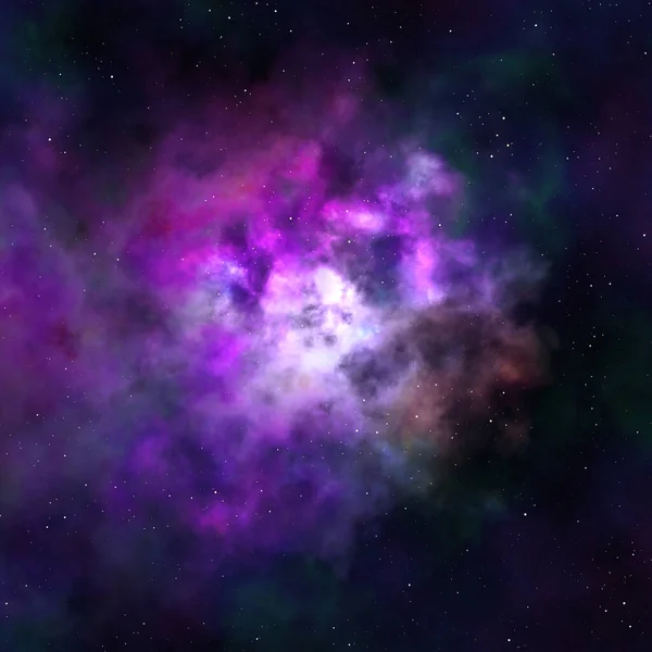 Espectacular Vista Cerca Nebulosa Esférica Con Nubes Gas Iluminación Formación — Foto de Stock