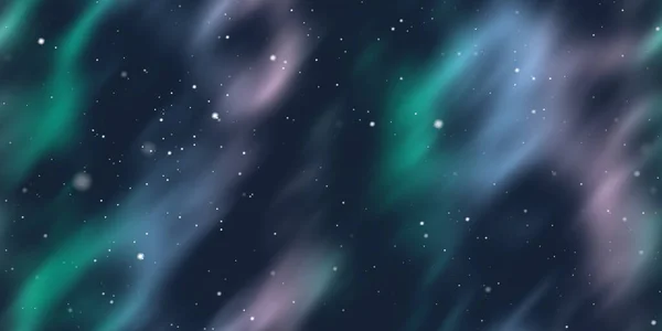 夜空に星と鮮やかなオーロラ余分な広いシームレスなテクスチャ 高解像度 — ストック写真