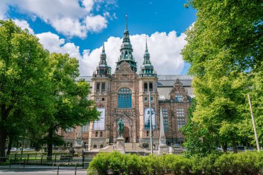İsveç, Stockholm 'de İskandinav tarihi ve kültürü sergilenen İskandinav müzesi. STOCKHOLM - 10 Temmuz 2022