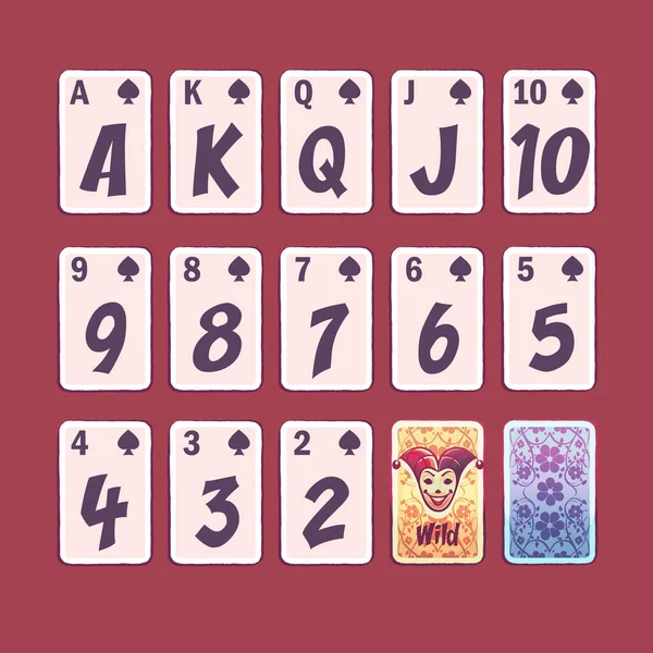 Spela Kort Set Original Spelkort För Olika Applikationer Spela Kort — Stock vektor