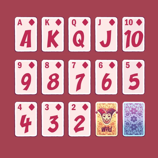 Spela Kort Set Original Spelkort För Olika Applikationer Spela Kort — Stock vektor
