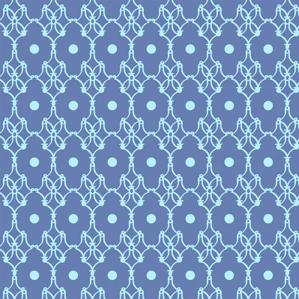 蓝色背景上的抽象饰物 模式向量说明 — 图库矢量图片