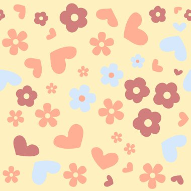 Elle çizilmiş 100 vektör resmi. Sevimli çiçeksiz desen. Yumuşak pastel renkler suluboya ambalajsız desen ya da diğer