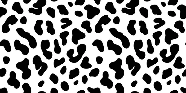 Padrão Sem Costura Pintado Mão Dálmata Pele Animal Leopardo Manchado — Vetor de Stock