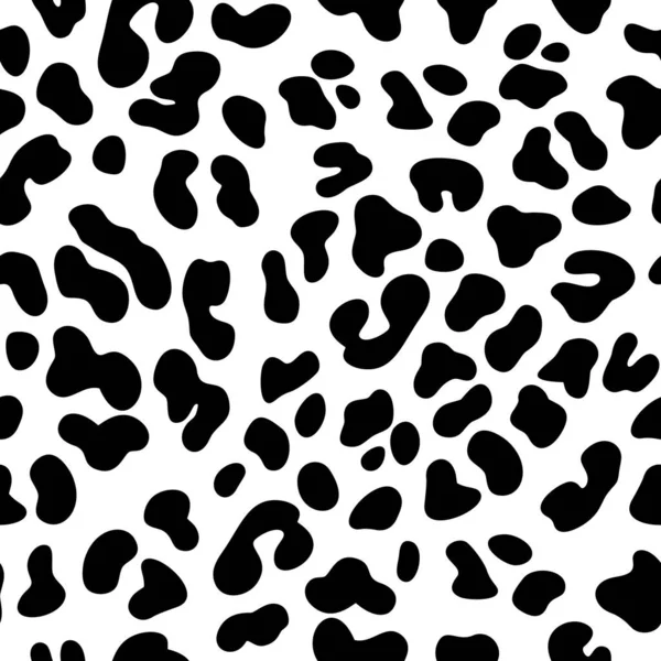 Dalmatien Peint Main Motif Sans Couture Léopard Animaux Skinspotted Fond — Image vectorielle