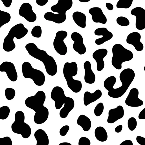 Dalmatinische Hand Bemalte Nahtlose Muster Leopardenfell Getupft Endlosen Hintergrund Stilisierte — Stockvektor