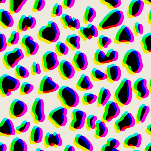 Dalmatinische Hand Bemalte Nahtlose Muster Leopardenfell Getupft Endlosen Hintergrund Stilisierte — Stockvektor
