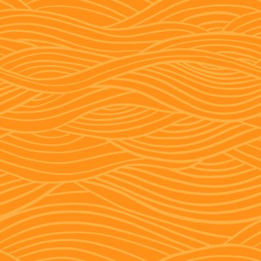 Kusursuz Makarna vektör deseni. İtalyan spagetti elle boyanmış arka plan. Karikatür karikatürü, soyut sarı gıda süsü. Ramen, makarna, makarna.