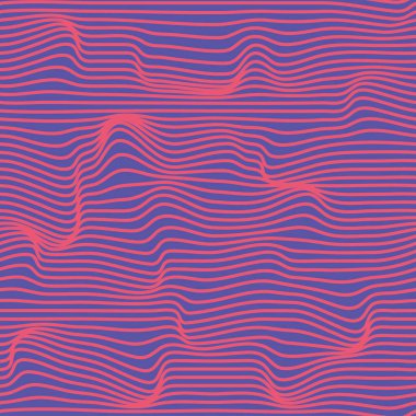 Metaverse seamless vector pattern. Wavy lines endless futuristic abstract background. 3d reality future banner concept. Psychedelic geometric optical illusion texture. Technology business template.