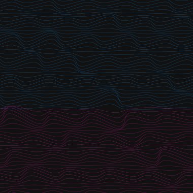 Metaverse seamless vector pattern. Wavy lines endless futuristic abstract background. 3d reality future banner concept. Psychedelic geometric optical illusion texture. Technology business template.
