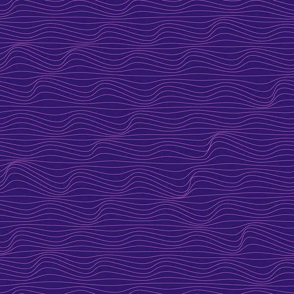 Metaverse Seamless Vector Pattern Wavy Lines Endless Futuristic Abstract Background — Wektor stockowy