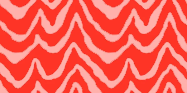 Salmón Rojo Filete Vector Textura Sin Costura Patrón Fondo Pantalla — Vector de stock