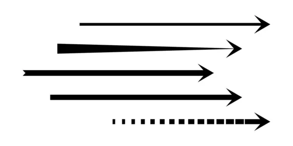 Ikona Vektoru Dlouhé Šipky Izolovaný Prvek Návrhu — Stockový vektor
