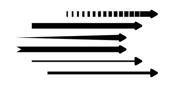 ロングアローベクトルアイコン 孤立したデザイン要素 — ストックベクタ