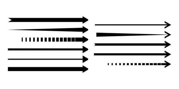 Icono Flecha Larga Vector Elemento Diseño Aislado — Archivo Imágenes Vectoriales