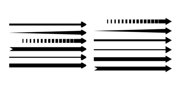 ロングアローベクトルアイコン 孤立したデザイン要素 — ストックベクタ