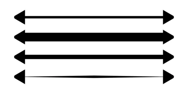 Langes Pfeil Vektorsymbol Isoliertes Gestaltungselement — Stockvektor