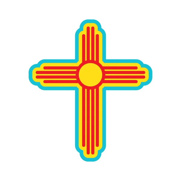 Σύμβολο Zia Αντίσταση Ιθαγενείς Αμερικανοί Υπογράφουν Διάνυσμα Απομονωμένη Εικόνα Λογότυπο — Διανυσματικό Αρχείο