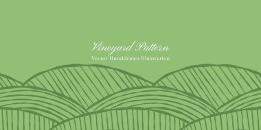 Üzüm bağı vektörsüz yatılı dokusu. Dalgalı çizgileri olan soyut duvar kağıdı desenli tarım. Şarap şişesi ambalajı ve Menü tasarımı.