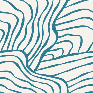 Üzüm bağı alanı vektörsüz dokusu. Dalgalı çizgileri olan soyut duvar kağıdı desenli tarım. Şarap şişesi ambalajı ve Menü tasarımı.