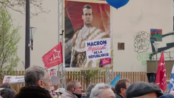París Marzo 2023 Protesta Contra Gobierno Francés — Vídeo de stock