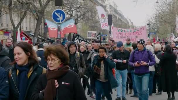 2023年3月28日 抗议法国政府 — 图库视频影像