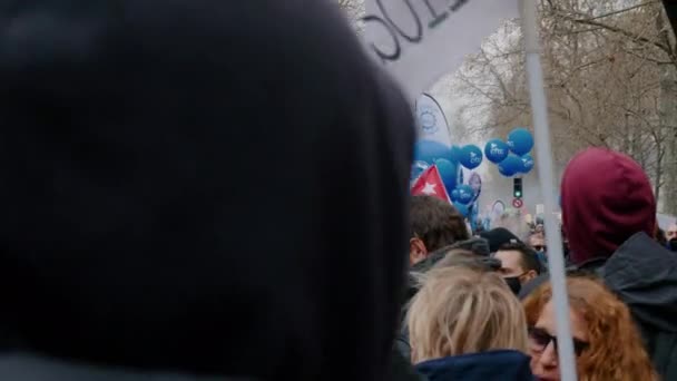 Paříž Března 2023 Protest Proti Francouzské Vládě — Stock video
