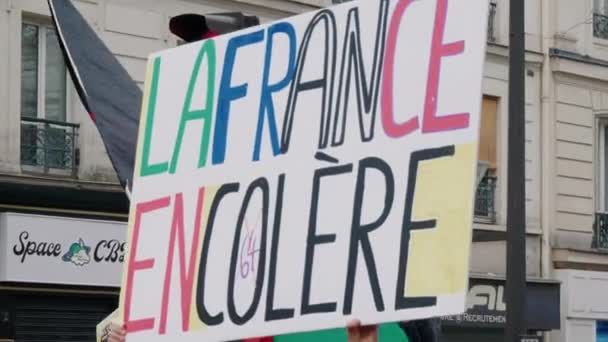 Parigi Marzo 2023 Protesta Contro Governo Francese — Video Stock